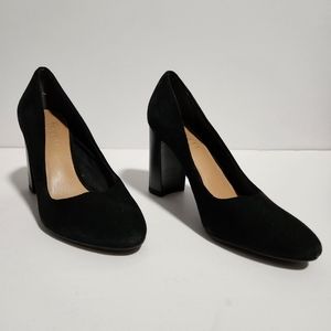 Suede Chunky Pumps